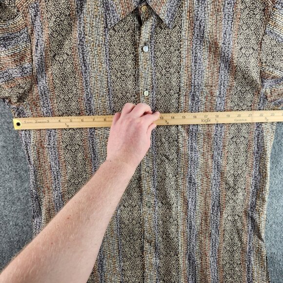 Tori Richard USA Made Medium Short Sleeve Geometric Colorful Hawaii Cotton Point - Picture 13 of 16